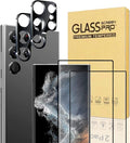 XDesign [2+2 Pack Galaxy S23 Ultra Screen Protector, 9H Tempered Glass Scratch Resistant, Ultrasonic Fingerprint Support, For Samsung Galaxy S23 Ultra 5G 6.8 Inch Glass Screen Protector by XDesign