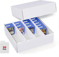 ZLCA 4 Row Trading Card Storage Box, 3200+ Standard Card 700+ Top Loader | Cardboard Storage Box with 20 Dividers, Bulk Card Storage Box for Top Loader MTG TCG PTCG Baseball Sports Card by ZLCA