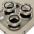 YWXTW Designed for iPhone 14 Pro/iPhone 14 Pro Max Camera Lens Protector Bling, [New Glitter Design] Individual Metal Tempered Glass Camera Cover Accessories Case Friendly, 1 Set (Gold Glitter) by YWXTW