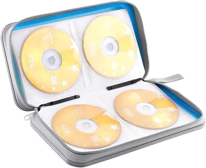 96‑Capacity Hard Plastic CD/DVD Binder for Car, Home & Travel | Zipper‑DVD Organizer, Scratch‑Resistant Sleeves Shield Discs From Dust & Damp; Stores Music, Video, Gaming & Blu‑ray Discs - Image 5