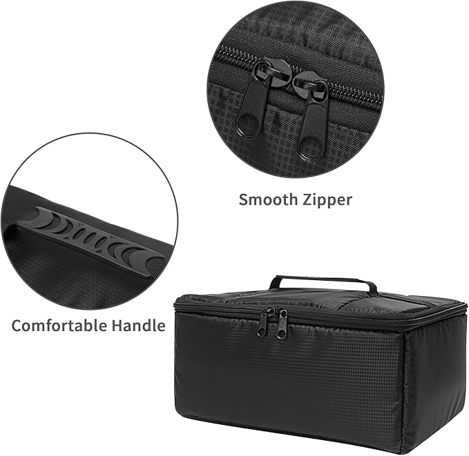 Camera Insert Bag Camera Case, Water Resistant Camera Bag Insert Portable Inner Bag, Shockproof DSLR SLR Cameras Padded Storage Bag, Inner Case Bags (Black) - Image 3