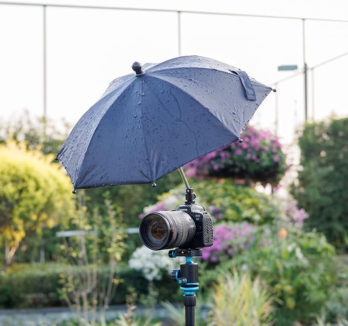 DSLR Mirrorless Camera Hot Shoe Umbrella Sunshade Rain Cover Protector | 360°Adjustable,Camera Umbrella for EOS R100 R50 R8 R7 R10 R6M2 R6V R5 C Rebel T8i T7 90D A7RVI A7RV A7IV A7S III Z5 Z6 Z7II - Image 7