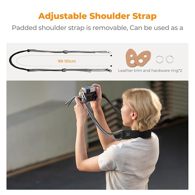 K&F CONCEPT Camera Sling Bag Small Camera Compact Case | Cute Soft Camera Pouch, Handbag, for Urban Street Photography, BS05 - Image 5