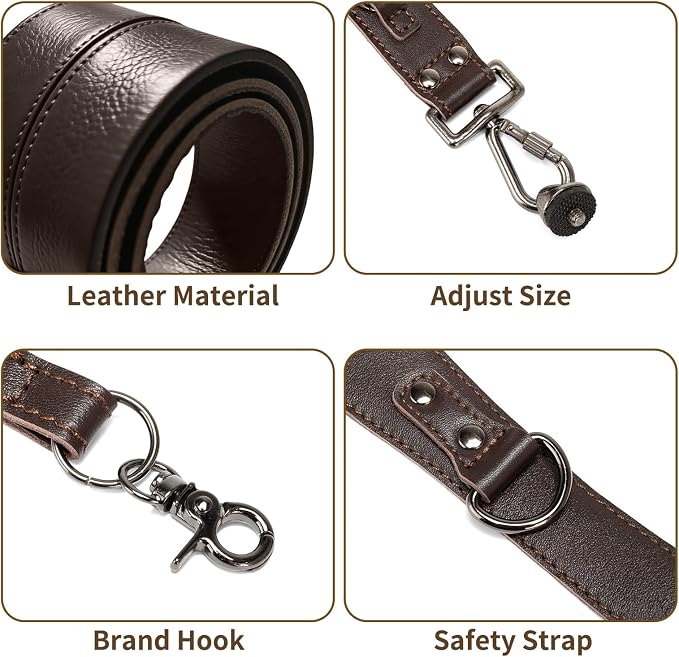 Dual Camera Harness Leather Camera Straps for Photographers for DSLR/SLR | Camera Holster Camera Harness for Photographers Leather Harness Camera Belt Spider Holster Camera Belt Camera Neck Strap - Image 4