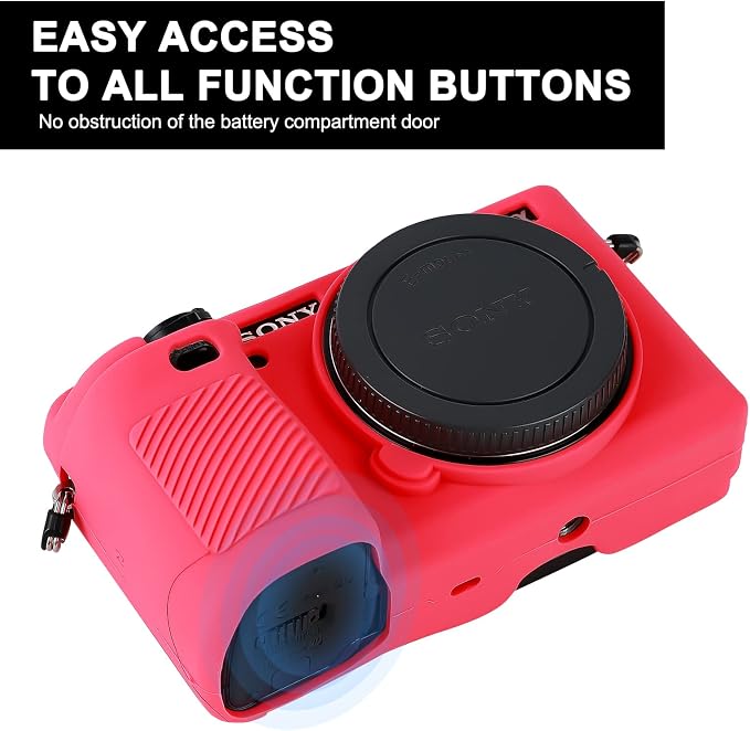 Easy Hood Case for Sony Alpha A6000 ILCE-6000 Digital Camera, Rose | Soft Silicone,Anti-Scratch,Dustproof,Shockproof,Slim Fit,Enhanced Grip,Camera Skin Protector Accessories Protective Cover - Image 4