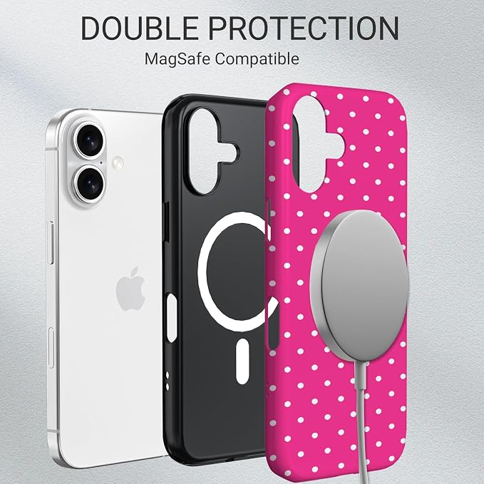 TPU Phone Case for iPhone 17, MagSafe Wireless Charging Compatible, Shockproof Slim Fit Protective Cover with Anti-Yellowing & Raised Camera Protection (Point 4, iPhone 17(6.3")) - Image 5