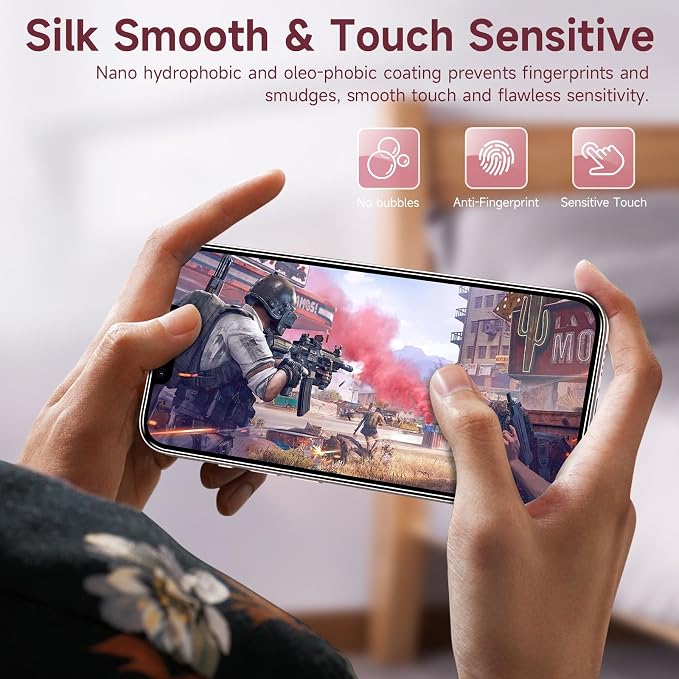 Fotbor for [3 Pack] iPhone 16e/13/13 Pro/14 Screen Protector Glass, 9H Tempered Glass Case Friendly HD Film Accessories iPhone 16e 13 13Pro 14 6.1" - Image 6