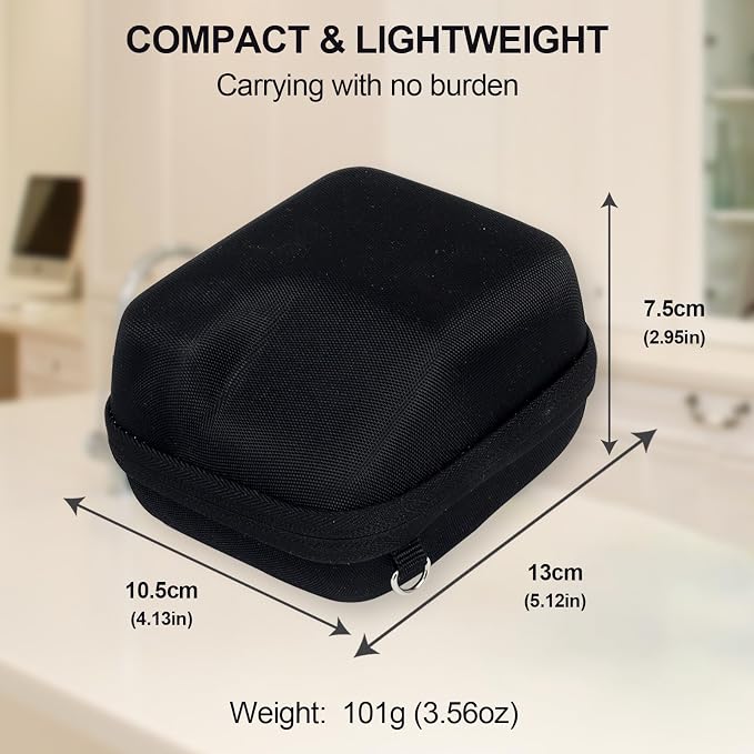 Protective Case for Polaroid Go Instant Film Camera - Camera Bag Compatible with Polaroid Go 9035/9071/ 9070 Storage Case Travel Carry Bag with Wrist Band - Black - Image 2