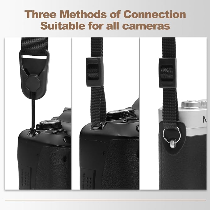 YFWE Adjustable Camera Neck Strap, Soft Neoprene Shoulder Belt with 4 Connection Ways, Anti-Slip Camera Strap for DSLR, Mirrorless & Camcorder, Travel & Outdoor Photography Gear - Image 6
