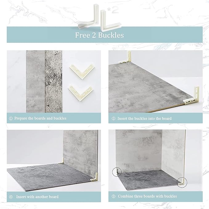 2 PCS Photo Backdrop Boards for Flat Lay, Food Photography Background 24x24 Inch, BEIYANG (Light Gray+Dark Gray) - Image 5