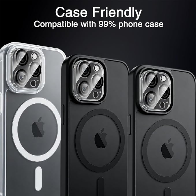 Wiaocit Camera Lens Protector for iPhone 15 Pro/iPhone 15 Pro Max | 3 Pack, 9H Tempered Glass , Ultra HD, Anti-Scratch, Case Friendly - Image 6