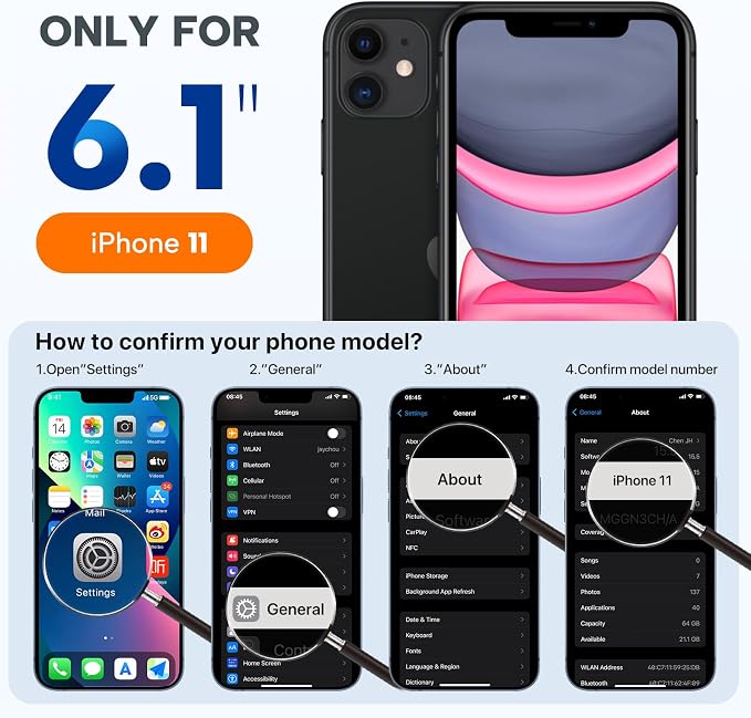 miracase Magnetic for iPhone 11 Case, [Soft Anti-Scratch Microfiber Lining], Compatible with MagSafe, Silicone Shockproof Protection Phone Case for 11, Black Magnetic - Image 2