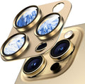 Camera Lens Protector for iPhone 16/15/14 Pro Max & 16/15/14 Pro | Gold, Aluminum Alloy, 9H+ Glass Camera Cover, Nano Reinforced Adhesive, Anti-Drop, Anti-Scratch, Case Friendly by WumigooProducts