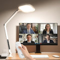 Video Conference Lighting for Computer, Zoom, Video Recording,White | 15W Desk Ring Light with C- Clamp, Swing Arm, Remote, Memory & Timer CRI 97.8, Video Lighting for Webcam,Streaming, Podcast by LitONES