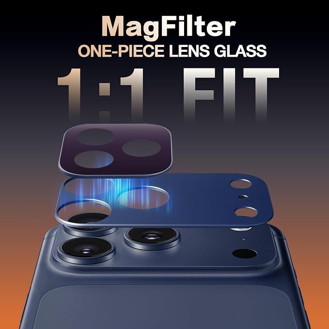 MagFilter Phone Camera Lens Filter Kit for iPhone 17 Pro, 2-in-1 ND32 (Neutral Density) Lens Filter, Cinematic Blue, Premium Optical Glass, iPhone Photogragy Essential - Image 3