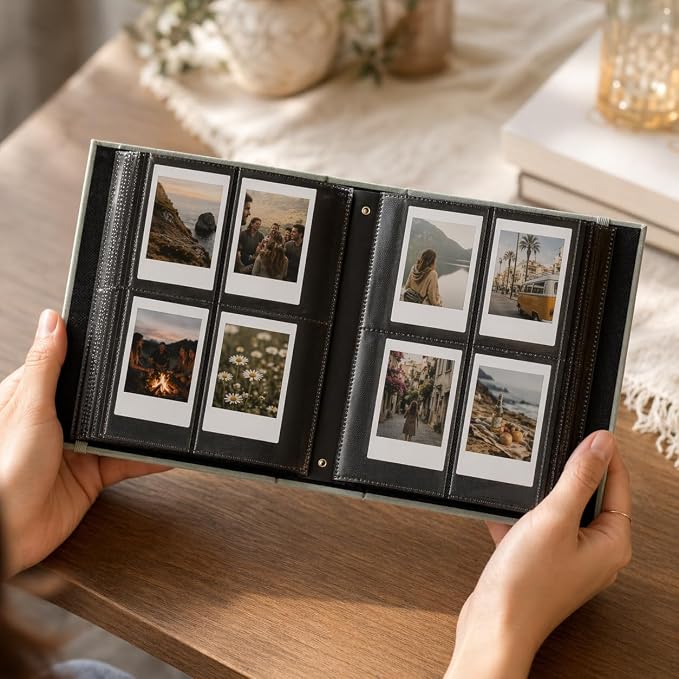 Beautiful Polaroid Photo Album for 2x3" Photos - Holds 240 Pictures | Safely Stores 240 Pictures of Unique Memories - The Perfect Instax Mini Compatible Book for Trading Collection Cards - Image 7
