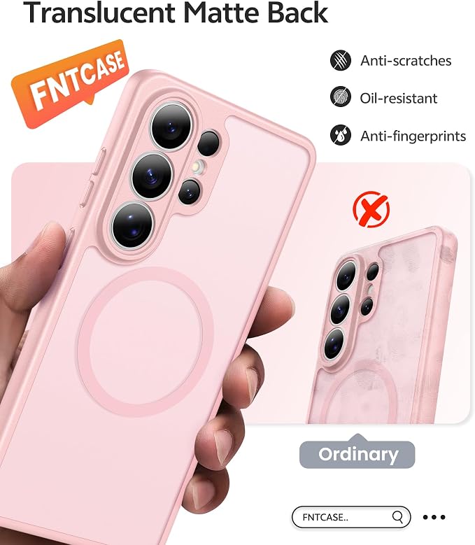 FNTCASE for Samsung Galaxy S26 Ultra Case, Compatible with Magsafe | Screen Protector, Full Camera Protection, Translucent Matte, 14FT Military Grade Drop Proof, Protective Phone Cover - Image 6