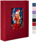Small Photo Album 5x7 Linen Picture Book, Each Mini 26-Page Album Holds 52 Photos, Art Presentation Folder for Postcards & Picture Storage by CHERRICH