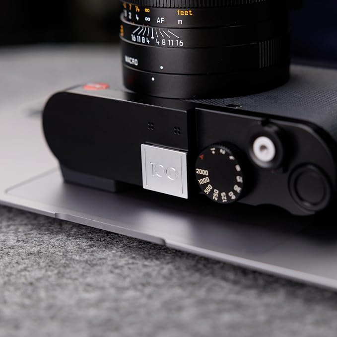 Upgraded Q3 43 Metal Hot Shoe Cover Protector Cap for Leica Q3 43 Q2 Camera | Hotshoe Cover with Full-Coverage Design & Silicone Cushion, Limited Edition for Leica 100th Anniversary,Q3 43 Accessories - Image 5