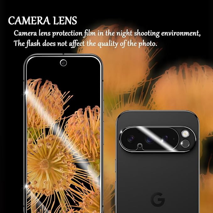 Screen Protector for Google Pixel 10 Pro XL & Camera Lens Protectors [2+2 Pack] [Ultrasonic Fingerprint Unlock] [Case Friendly] [Bubble-Free] Tempered Glass For Pixel 10 Pro XL - Image 5