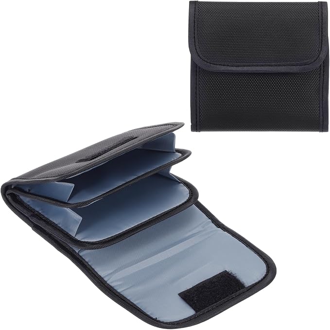 PATIKIL Lens Filter Case, 3-Pocket Camera Filter Case Portable Lens Filter Pouch Photography with Belt Loop Fit Camera Bag Strap Pocket Drone for 25mm-82mm, Black by PATIKIL