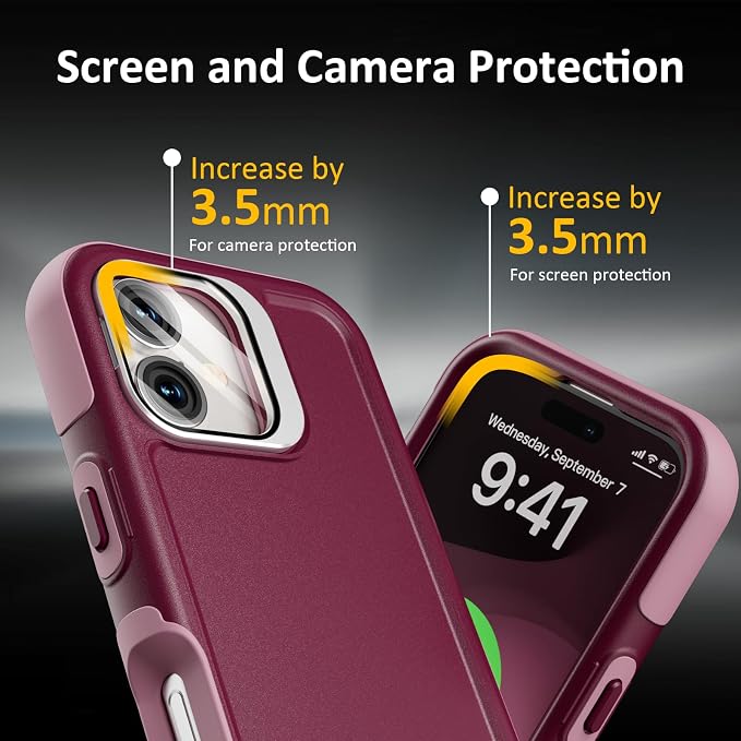 Follaroma Magnetic for iPhone 17 Case with Camera Cover Stand, Purple Pink | Built-in Glass Camera Cover Stand,Compatible with MagSafe,Heavy Duty Shockproof Protective,Military-Grade Anti-DropDual Case - Image 7
