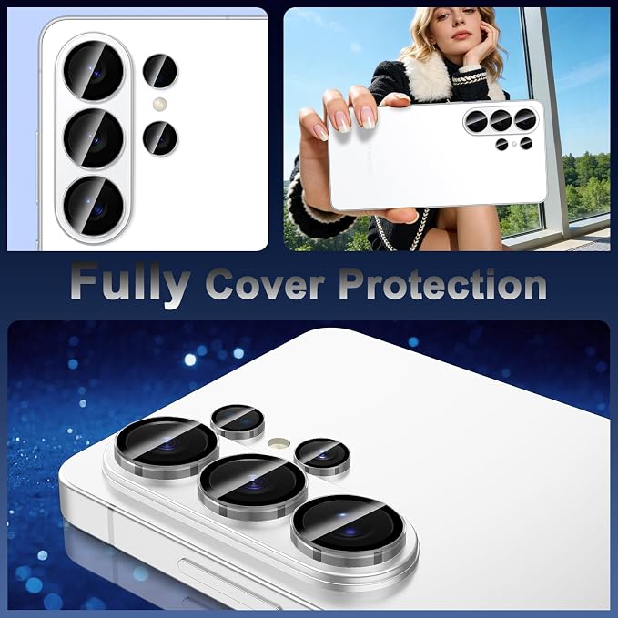 Meshine for Samsung Galaxy S26 Ultra Camera Lens Protector,Scratch Proof,Strong Adsorption,9H Hardness with Metal Ring Camera Cover,Ultra Thin Case Friendly, Accessories Lens Protector,Clear - Image 8