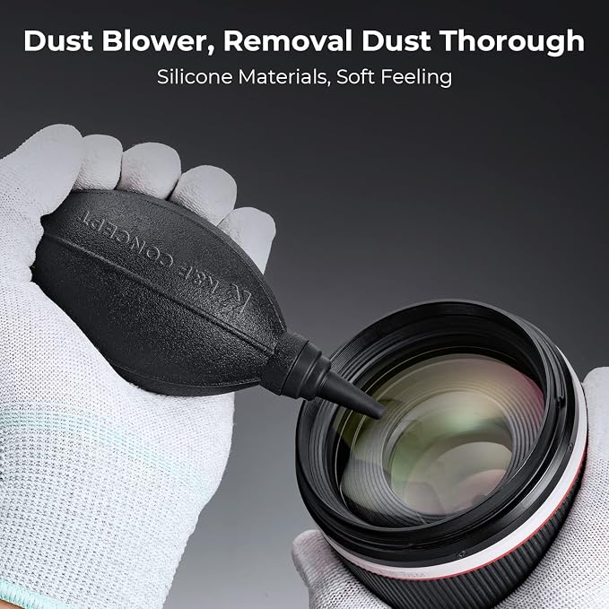 K&F CONCEPT 6 in 1 Camera Cleaning Kit for Canon Nikon Camera Clean | Full Frame Cleaning Wand X2,Strong Blower,Microfiber Cleaning Cloth X2 Machine Washable and Reusable,Replaceable Cleaning Pen - Image 7
