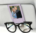 2-in-1 Car Visor Sunglasses & Photo Holder, Magnetic PU Leather Glasses Clip with Picture Display Slot, Universal Sun Visor Organizer for Eyeglasses, Personalized Cards & Memories, Lavender by Unknown