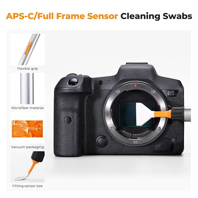 K&F CONCEPT Professional Lens Cleaning Pen for Bluetooth Earphones,Glasses | Replaceable Pen Tip,Deep Cleaning,Carbon Tip X2,APS-C X2,Full-Frame X4,Small and Portable,for Camera Filters Drone AR VR - Image 4
