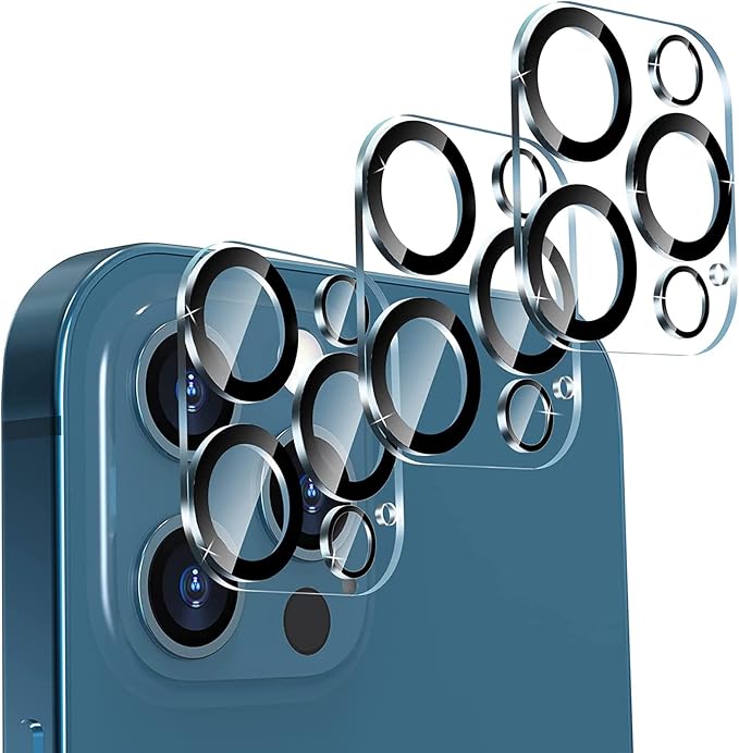 imluckies Camera Lens Protector for iPhone 12 Pro Max 6.7" Tempered Glass, HD Clear & 9H Hardness, Case-Friendly, Scratch Resistant, Easy Installation[3 Pack] by imluckies