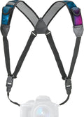 USA Gear DSLR Camera Strap Chest Harness with Quick Release Buckles, Galaxy Neoprene Pattern and Accessory Pockets - Compatible with Canon, Nikon, Sony and More Point and Shoot and Mirrorless Cameras by USAGEAR