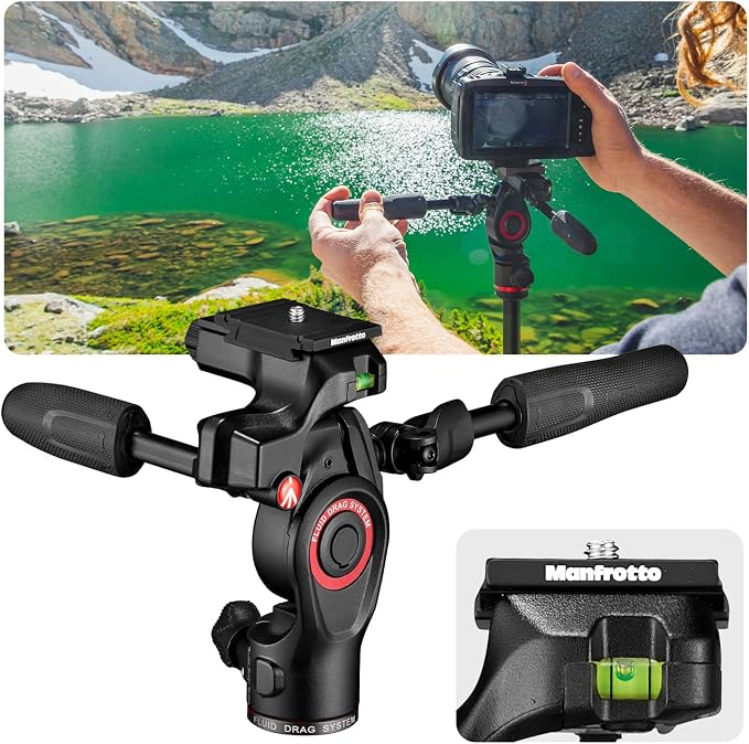 Manfrotto Befree 3-Way Live Advanced Tripod Kit, Tripod and Fluid Head in Aluminum for Cameras and Camcorders up to 6 kg, Ultra-Compact, Photography Accessories for Content Creation, Photo and Video | Camcorders up to 6 kg, Photography Accessories for ... - Image 8
