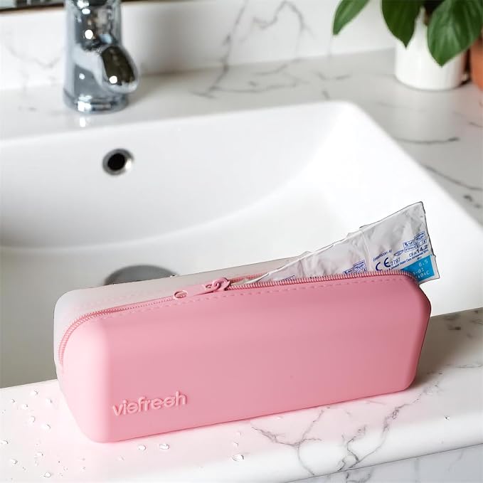 Daily Contact Lens Travel Case, R&L Labels, 30-Lens Holder (Pink) - Image 3