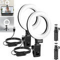 NEEWER BASICS 5" Ring Light for Video Conference Lighting, 2 Pack Clip on Light Kit with Desk Tripod Stands for Monitor Laptop Computer Zoom Call Live Streaming Recording Remote Working Learning, BR60 by Neewer