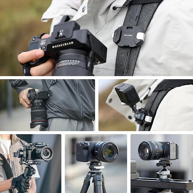 ULANZI F38 Camera Backpack Strap Base Mount | Clip Quick Release for Backpack Straps V2, QR Plate Camera Tripod Mount - Image 5
