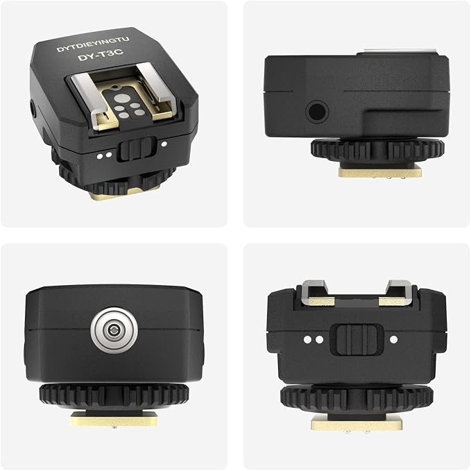 DY-T3C for Canon Camera Flash Hot Shoe Adapter Mount Top-Mounted Expansion Accessory: Multi-Flash synchronous Shooting with Cable Converter (DY-T3C 1PCS + PC Cable 1PCS) - Image 8