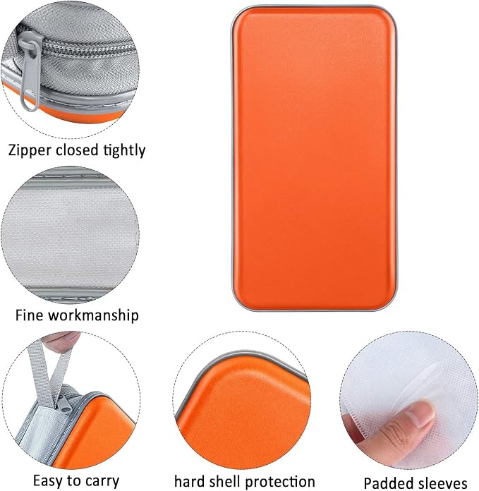 Siveit CD DVD Cases 96 Capacity Disc Storage Binder for Car(Orange) | Hard Plastic CD DVD Disc Cases Storage Binder Wallet for Car Home Office Travel - Image 2