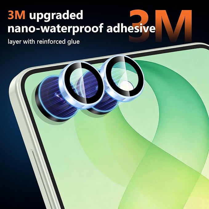 for Samsung Galaxy Z Flip 8 Camera Lens Protector, Individual Metal Ring Tempered Glass Lens Cover, [Strong Adsorption] Scratch Resistant Ultra-Thin HD Clear Lens Cover, 1 Set-Blue Ring - Image 4