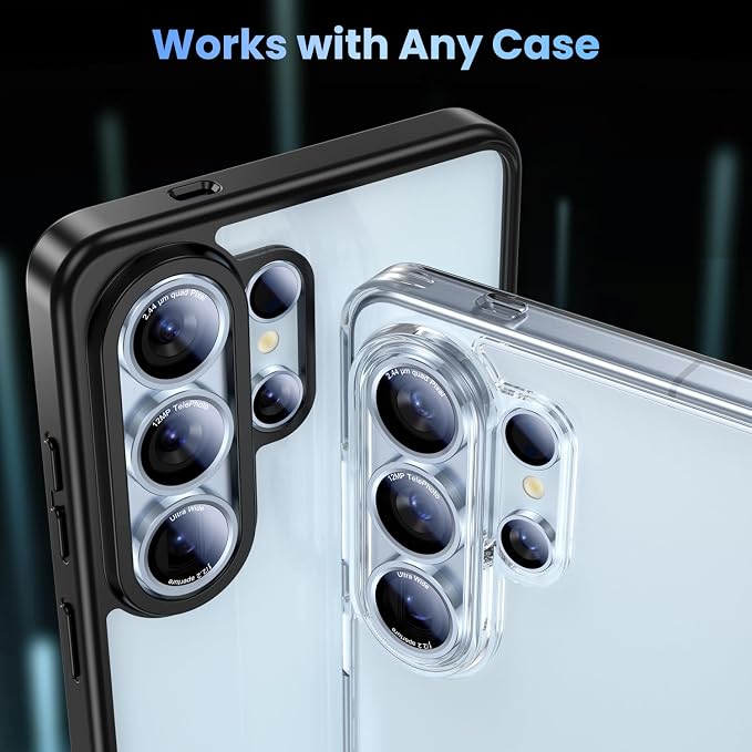 Uyiton for Samsung Galaxy S26 Ultra Camera Lens Protector, Unique Design | Case-Friendly, Ultra-Thin, Military-Grade Sapphire Glass with Aluminum Metal Rear Camera Screen Cover, Sky Blue - Image 5