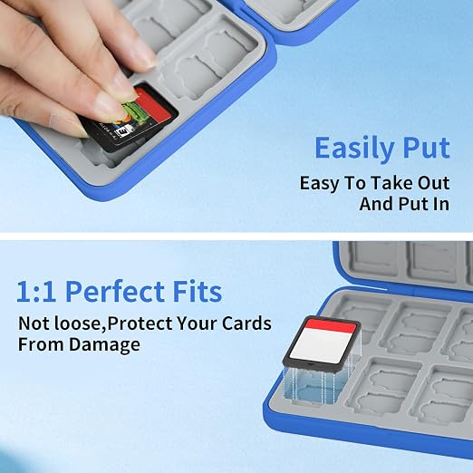 PERFECTSIGHT Switch Game Card Case for Nintendo Switch 2 Lite OLED, Switch 2 Game Holder Cartridge Case for Game Cards and 48 SD Cards, Cute Kawaii Portable Compact Storage Box, Sunflower Cats - Image 3