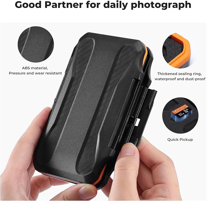 K&F CONCEPT 28 Slot SD Card Case, SD/TF Card Holder/Organizer | Water-Resistant Anti-Shock/Dust, PM03 - Image 3