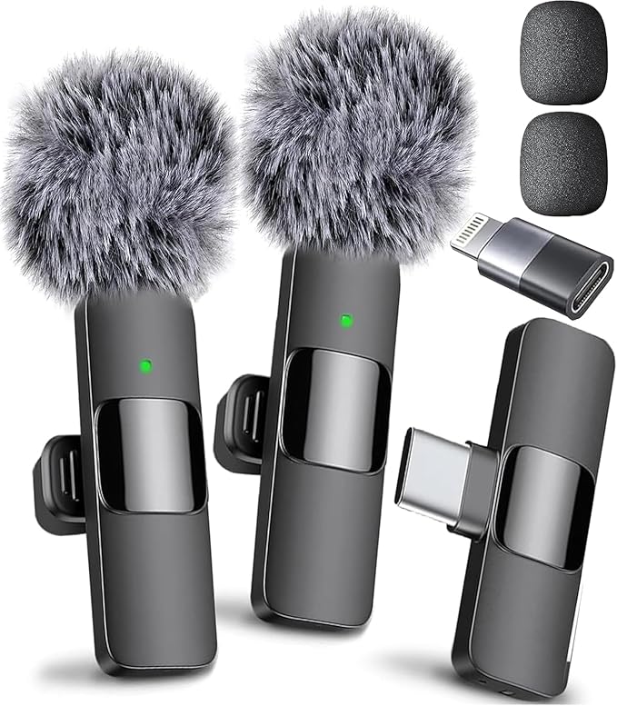 Mini Mic Pro (Latest Model – #1 Microphone for iPhone & Android, Wireless Mini Microphone, Clear Voice, Noise Cancelling, Lavalier Mic for TikTok, YouTube & Interviews by MiniMicPro