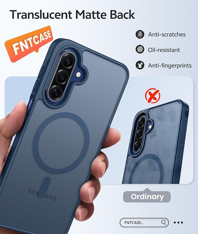 FNTCASE for Galaxy A17/A16 5G Phone Case, Fit for Magsafe, Screen Protector | Translucent Matte, 14FT Military Grade Drop Protection, Slim Shockproof Protective, for Samsung A 17 A 16 Cover, Blue - Image 6