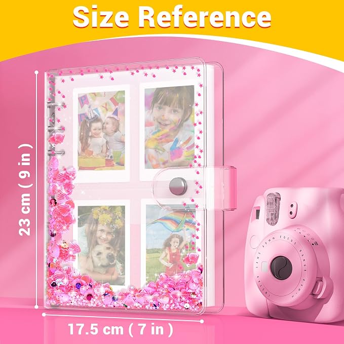 Kids Photo Album for Instax Mini, Gifts for Girls Ages 4 to 12 | Photo Album for Polaroid, Applicable to Fujifilm Instax Mini 11 12 40 Kodak Mini Photo, Stocking Stuffers (200 Photos) - Image 2