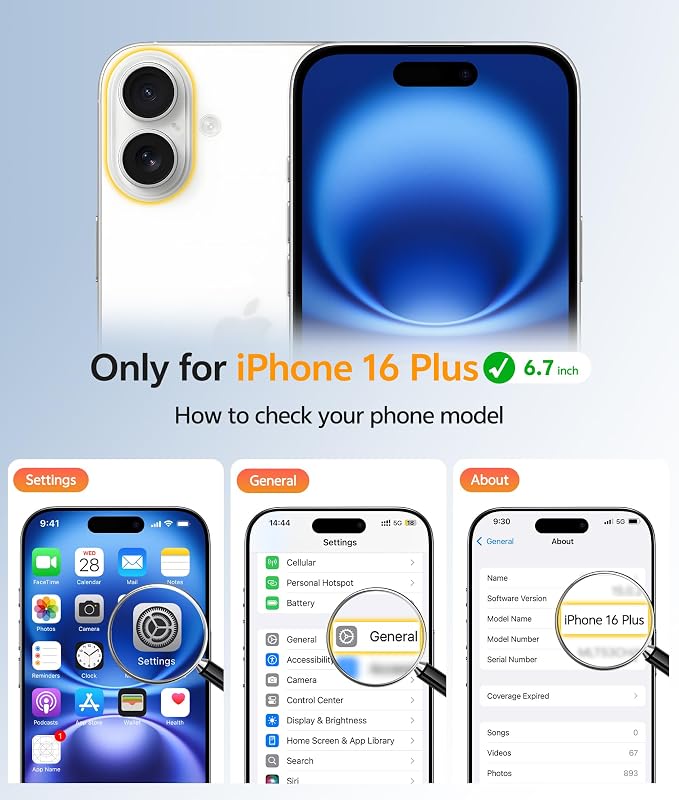 FNTCASE for iPhone 16 Plus Case Clear, Fit for Magsafe, Screen Protector | Anti Yellowing Magnetic Back, 14FT Military Grade Drop Protection, Shockproof Protective Phone Cover, Transparent - Image 2