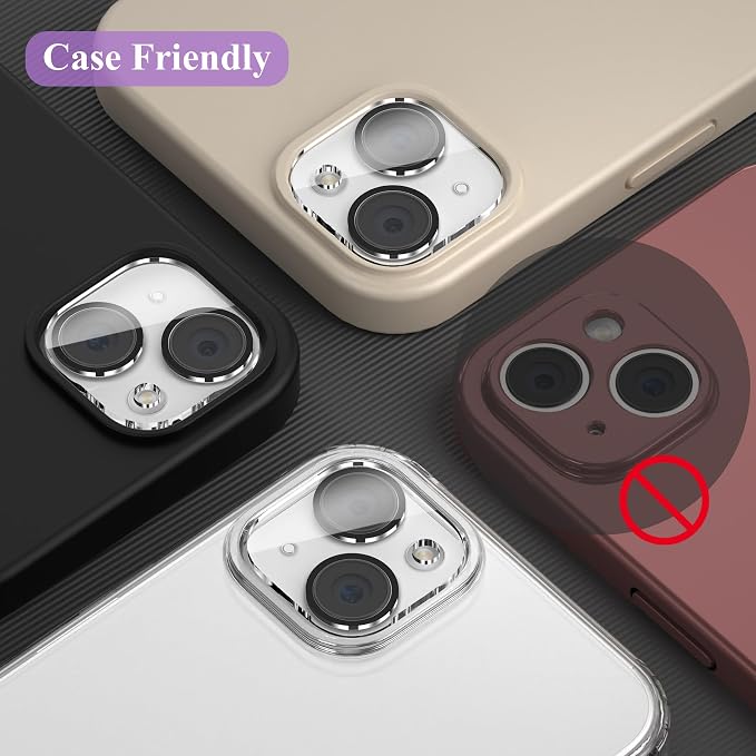 YWXTW [5 Pack Designed for iPhone 13 Camera Lens Protector, for iPhone 13 Mini Camera Lens Protector, Night Shooting Mode, Anti Scratch HD Clear 9H Hardness Tempered Glass - Image 6