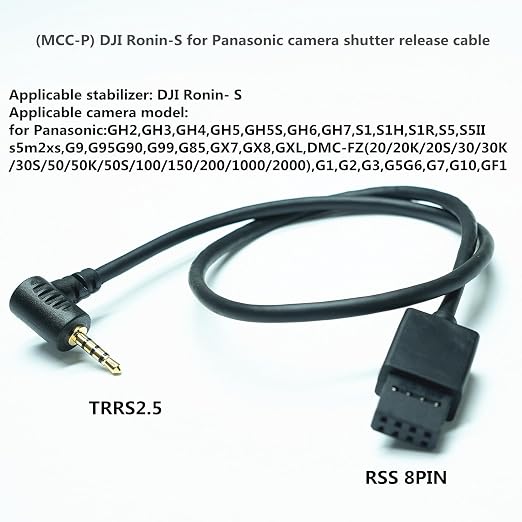 MCC-P for panasonic Cable The DJI Ronin-S stabilizer Connection Cable gh4/gh5/6/7/3 s5/s5II/S5M2XS G85/G90/G95/DMC-FZ2000/1000/20/50/100 Shutter Release (MCC-P1) - Image 2