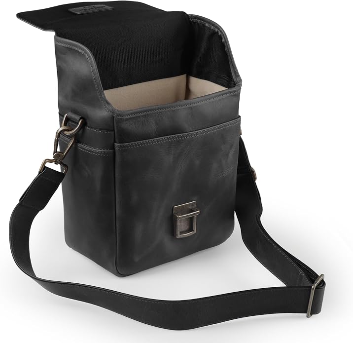 MegaGear Genuine Leather Camera Messenger Bag Mirrorless Portable electronic device cover - Image 3