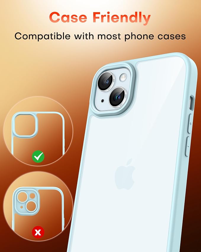 TOCOL Camera Lens Protector for iPhone 15 / iPhone 15 Plus Tempered Glass HD Individual Scratch Resistant Camera Cover Accessories Case Friendly 2 Pack（Clear） - Image 7